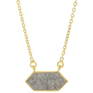 Shana Gulati:HEERA Pendnat Sliced raw uncut diamonds, Silver Resin, Pave champagne diamonds, Vermeil 18K