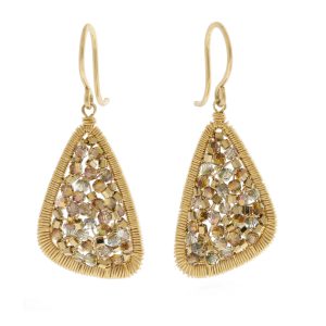 Dana Kellin: Earrings, Asymmetrical Triangle shape BURNISHED  Mix