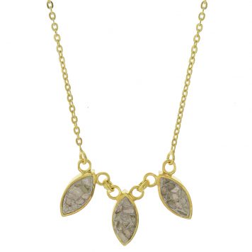 Shana Gulati: Zera Necklace - Sliced Raw Uncut Diamonds, White Resin, Vermeil 18k