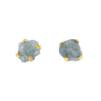 Robindira Unsworth: Fashion earrings, 14k gold vermeil, Aquamarine