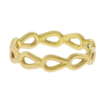 Tura Sugden: 18k gold lace eternity band size 6.5