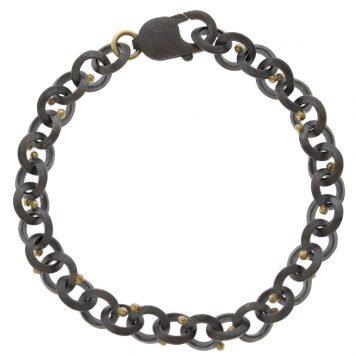 Alison Shiboski:SS 14K bracelet with Gold dots