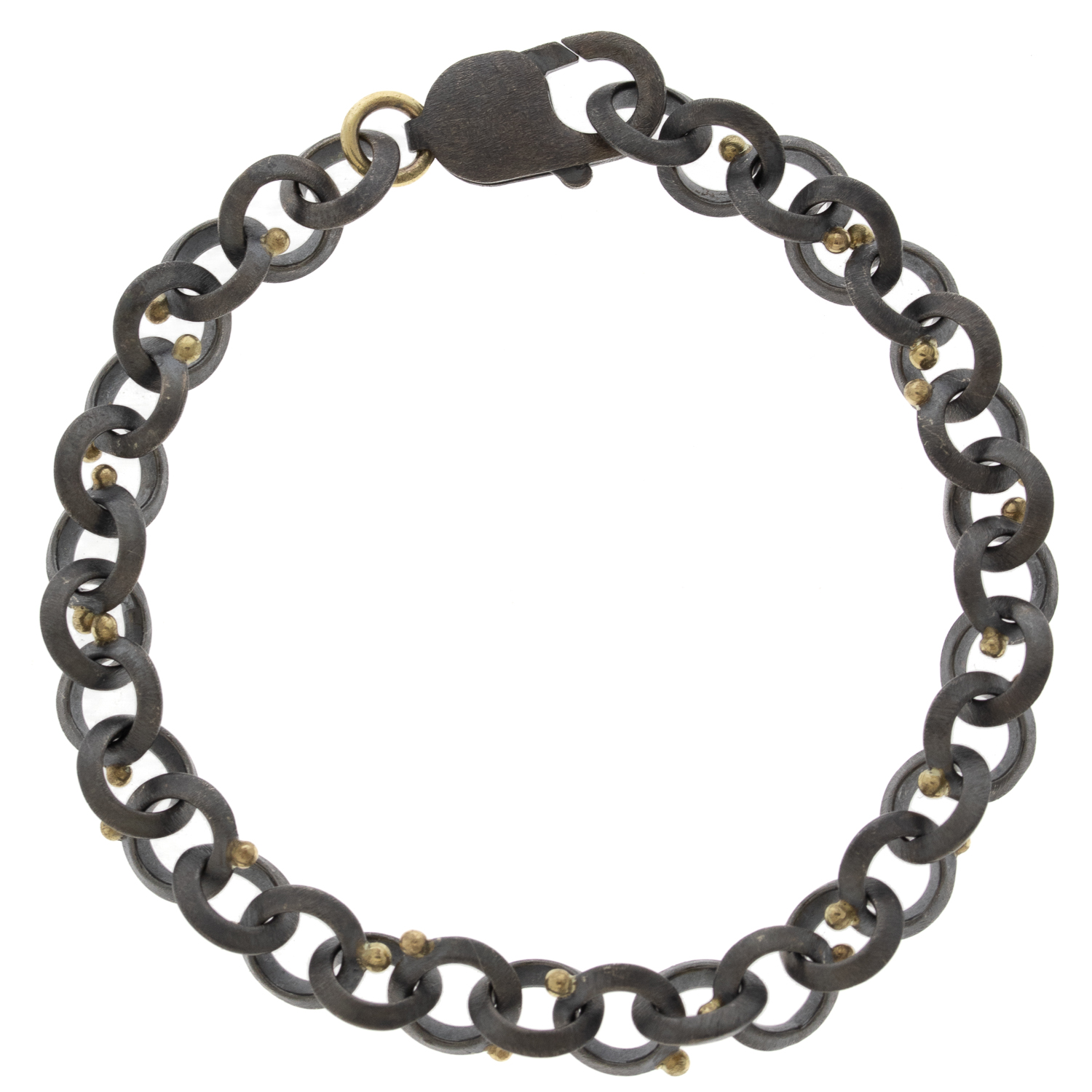 Alison Shiboski:SS 14K bracelet with Gold dots