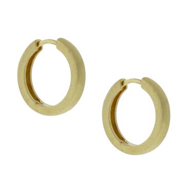 Alison Shiboski:14K 18MM Huggie Hoops mate finish