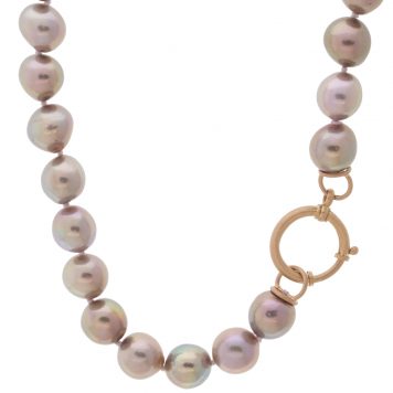 Alison Shiboski:Pink Pearl strand w/14k Red Gold vintage clasp,Pearl pendant 18k red gold(3400 plus 700 for pearl pendant style 2195-A)