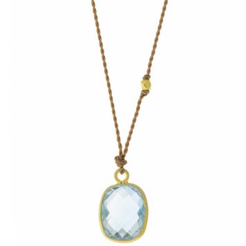 Margaret Solow: Necklace, 18k, Blue Topaz