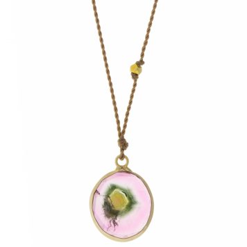 Margaret Solow: Necklace, 14k, Watermelon Tourmaline