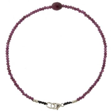 Margaret Solow: Beaded Bracelet, Ombre Ruby w/ Ruby