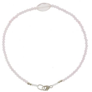 Margaret Solow: Beaded Bracelet, Rose Quartz