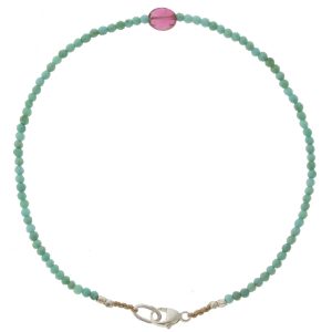 Margaret Solow: Beaded Bracelet, Turquoise w/ Tourmaline