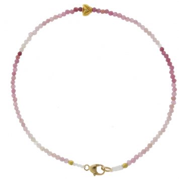 Margaret Solow: Beaded Bracelet, Ombre Ruby w/ 18k Bead