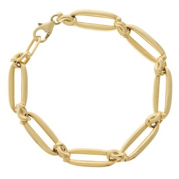 Lizzie Mandler:Flat Link bracelet with Knot Bridges
