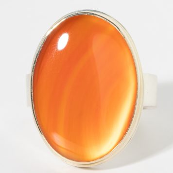 Jamie Joseph:Sterling & 14K Gold w/Smooth Vertical CARNELIAN on Z Band