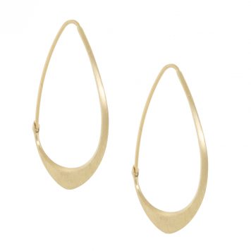 Hannah Blount: Little Facet Hoop, 14k YG