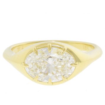 ILA UNBRIDALED: Brune Engagement Ring, Lab Grown 2.00ct, 18k Yellow Gold, Size 6.5
