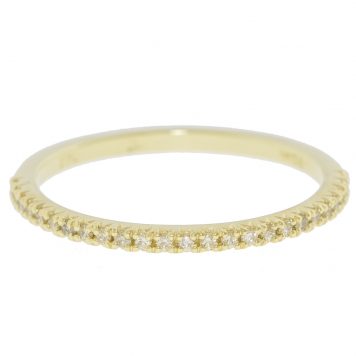 ILA: Half Odo Ring in Diamonds, 14k YG, 6.5