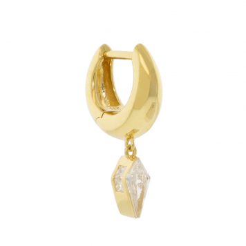 Sulee:18k 6.5MM KITE LINA HOOP (single)