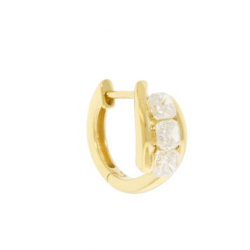 Sulee:18k9.5MM CUSHION TRIPLET HOOP (single)