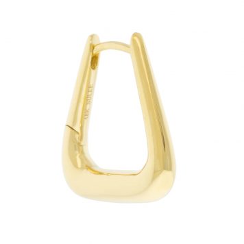 Sulee:18k MEDIUM TRAPEZE HOOP EARRING YELLOW GOLD (single)