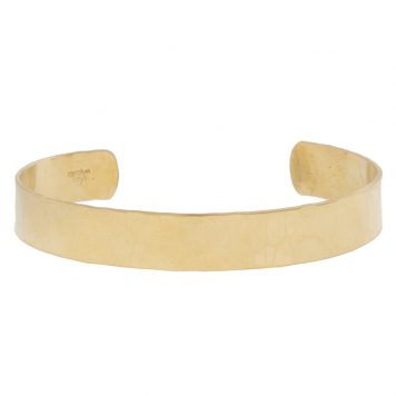 Carolyn Keys: Wide Hammered Cuff - 14k Gold Fill
