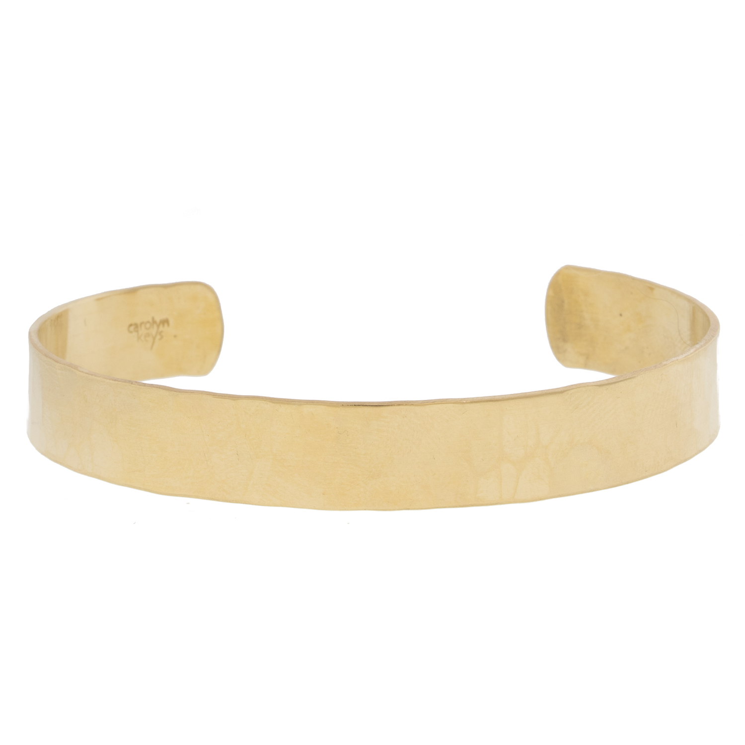 Carolyn Keys: Wide Hammered Cuff - 14k Gold Fill