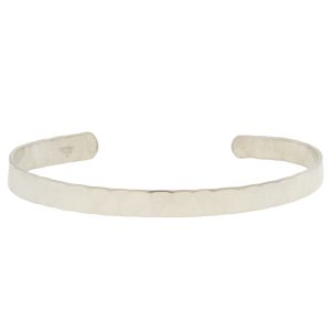 Carolyn Keys: Medium Hammered Cuff - Silver