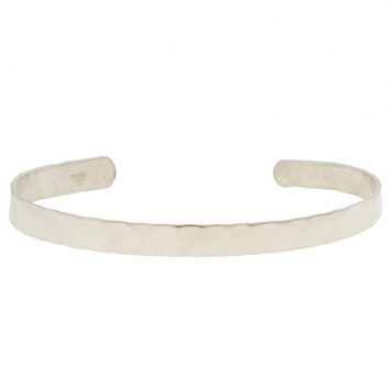 Carolyn Keys: Medium Hammered Cuff - Silver