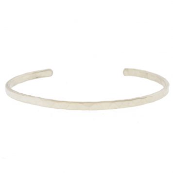 Carolyn Keys: Hammered Cuff - Silver