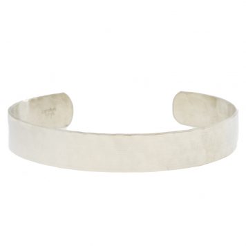 Carolyn Keys: Wide Hammered Cuff - Silver