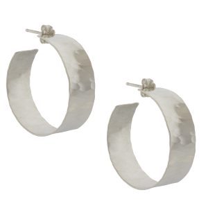 Carolyn Keys: Coco Hoops - Large -Silver