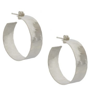 Carolyn Keys: Coco Hoops - Large -Silver