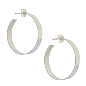 Carolyn Keys: Misha Hoops - Large - Silver