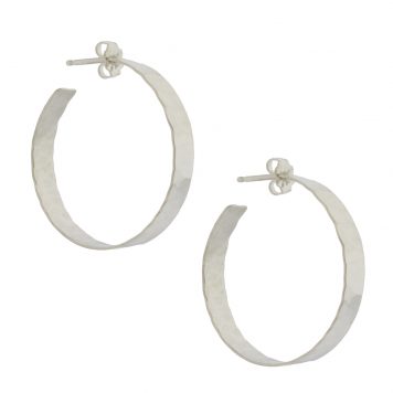 Carolyn Keys: Misha Hoops - Large - Silver