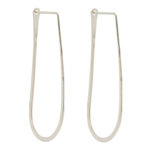 Carolyn Keys: Drop Hoop - Silver