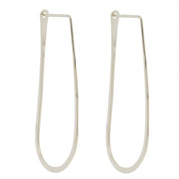 Carolyn Keys: Drop Hoop - Silver