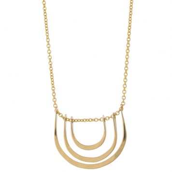 Carolyn Keys: Triple Arc Necklace - 14k Gold Fill