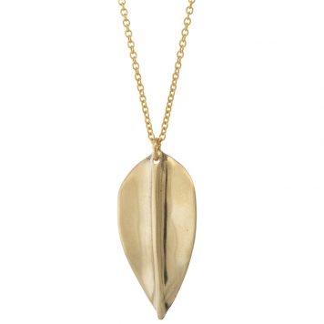 Carolyn Keys: Calla Necklace - Brass w/ gold fill chain