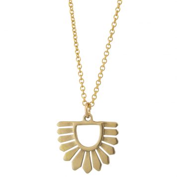 Carolyn Keys: Osa Necklace - Brass w/ gold fill chain