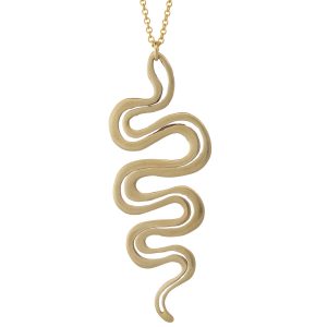 Carolyn Keys: Boa Necklace - Brass w/ gold fill chain