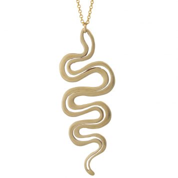 Carolyn Keys: Boa Necklace - Brass w/ gold fill chain