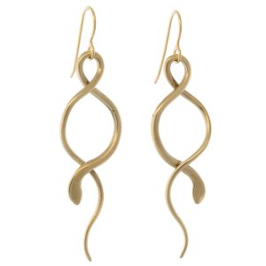 Carolyn Keys: Asp Earrings - Brass