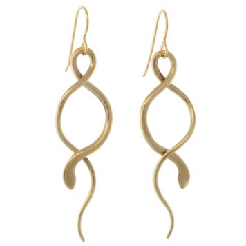 Carolyn Keys: Asp Earrings - Brass