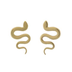 Carolyn Keys: Jasper Stud Earrings - Brass