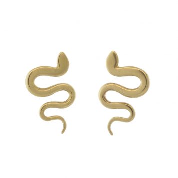 Carolyn Keys: Jasper Stud Earrings - Brass