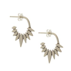 Carolyn Keys: Uni Hoop Earrings - Silver