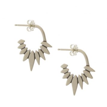 Carolyn Keys: Uni Hoop Earrings - Silver