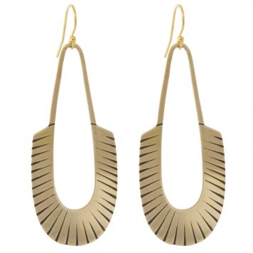 Carolyn Keys: Adele Earrings - Brass