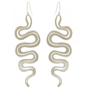 Carolyn Keys: Boa Earrings -Silver