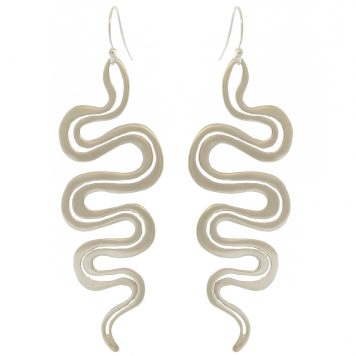 Carolyn Keys: Boa Earrings -Silver