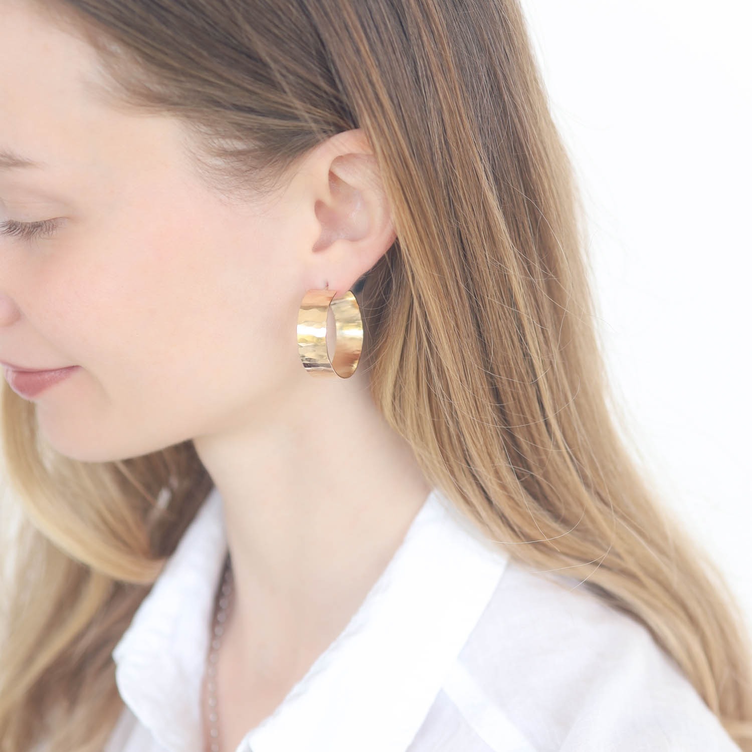 Carolyn Keys: Coco Hoops - Large 14k Gold Fill